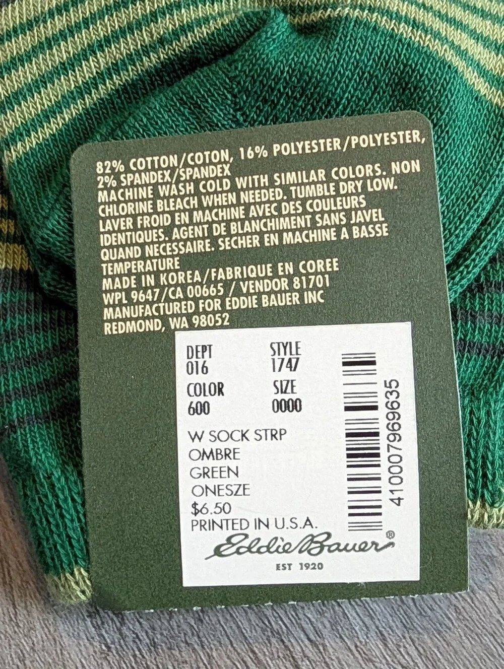 nwt TEQUILA SOCKS + eddie bauer striped